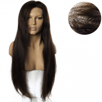 0 DOĞAL SAÇ MEDİKAL TÜL PERUK - LACE FRONT - AÇIK KAHVE - HHI-2226 - 2