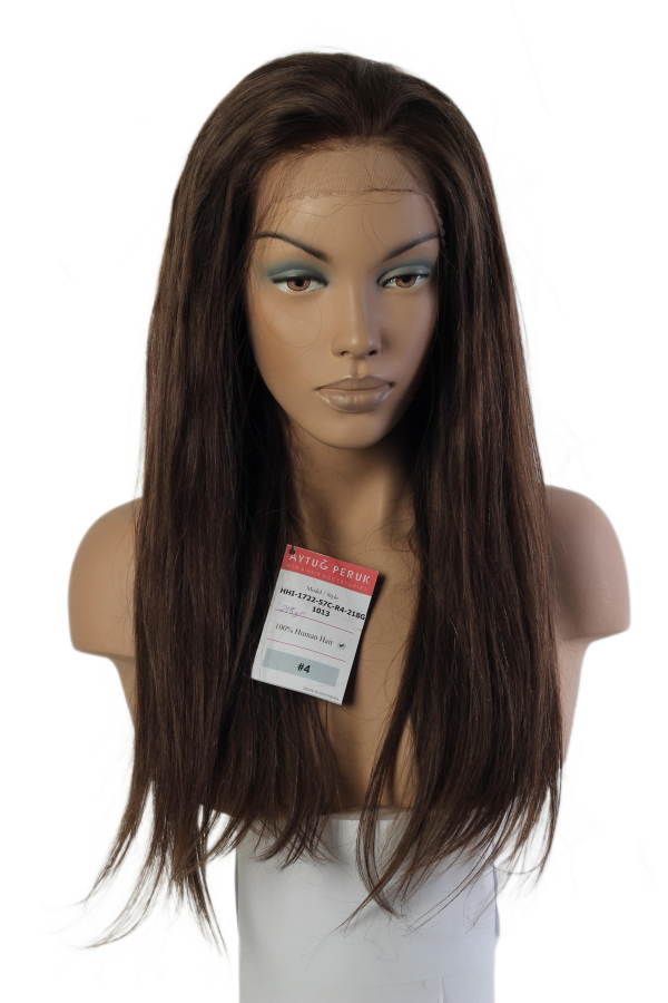  DOĞAL SAÇ MEDİKAL TÜL PERUK - LACE FRONT - KÜLLÜ KUMRAL - 218 GRAM
