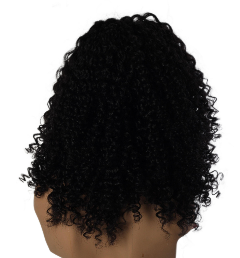 thumb%100 DOĞAL SAÇ MEDİKAL TÜL PERUK - LACE FRONT - SİYAH - 202 GRAM - HHI-1622-55C-CURLY-202G-1000