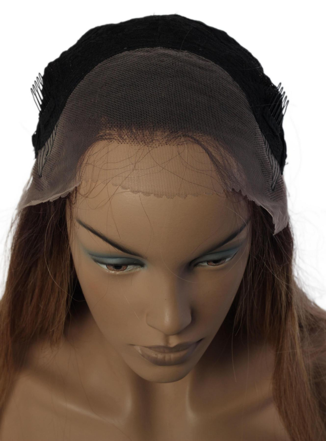 thumb%100 DOĞAL SAÇ MEDİKAL TÜL PERUK - LACE FRONT - HHI-1622-55C-R4-6-210G-965