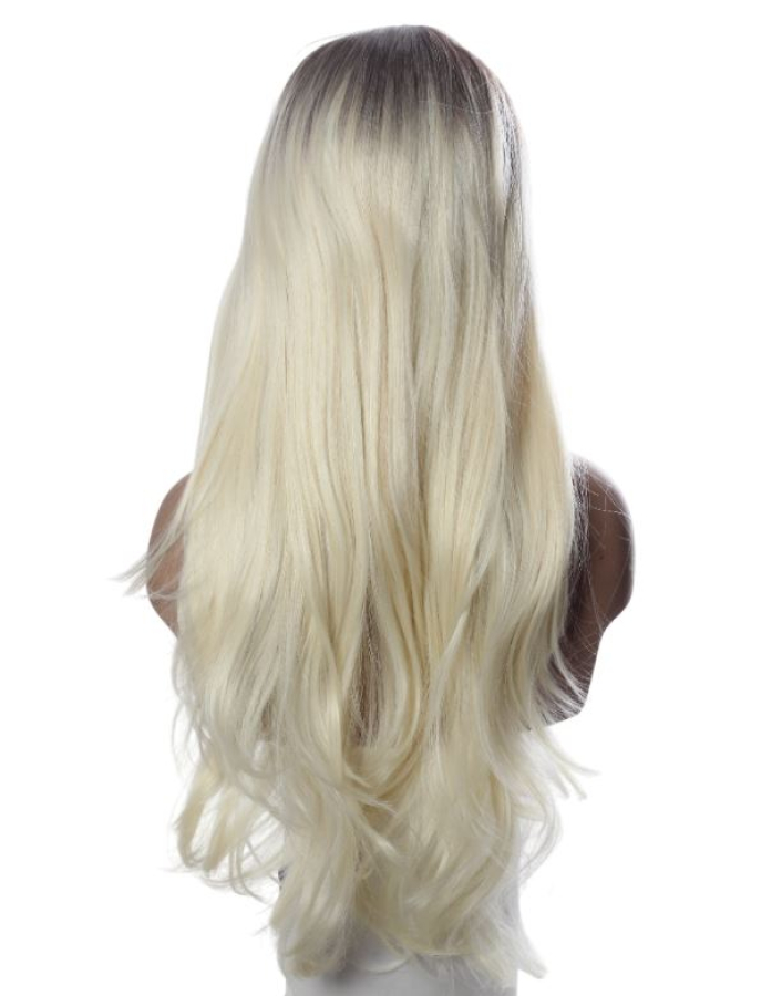 thumbSentetik Tül Peruk - BL66122-1 - Kumral Ombreli,Platin Sarı