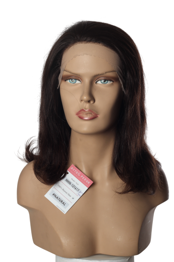  DOĞAL SAÇ MEDİKAL TÜL PERUK - LACE FRONT - KOYU KAHVE